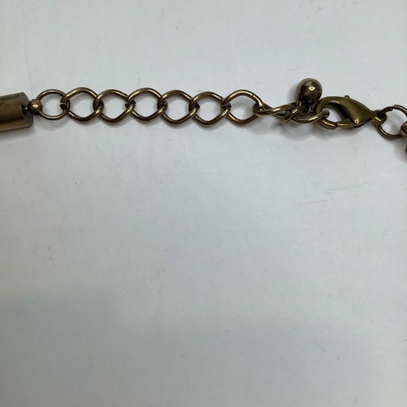 VINTAGE Gold & Rhinestone Clustered Bead Chain Necklace - Picture 7 of 8